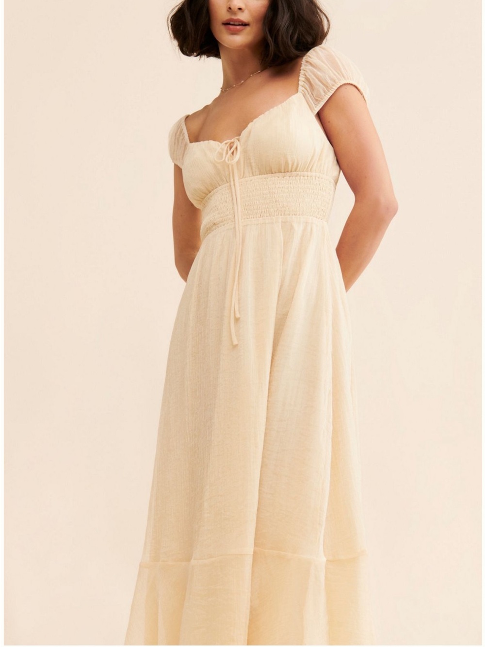 Hutch for Anthropologie gold midi Dress